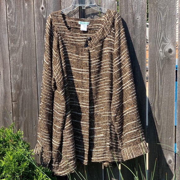 NWT Ulla Popken tweed boyfriend plus size blazer - Picture 8 of 10